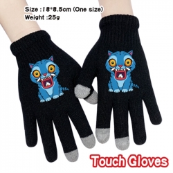 K-Pop:Demon Hunters Anime touch screen knitting all finger gloves 18X8.5CM