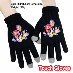 K-Pop:Demon Hunters Anime touch screen knitting all finger gloves 18X8.5CM