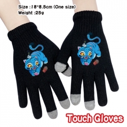 K-Pop:Demon Hunters Anime touch screen knitting all finger gloves 18X8.5CM