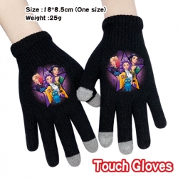 K-Pop:Demon Hunters Anime touch screen knitting all finger gloves 18X8.5CM