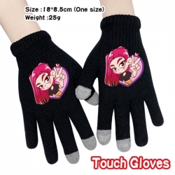 K-Pop:Demon Hunters Anime touch screen knitting all finger gloves 18X8.5CM