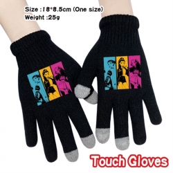 K-Pop:Demon Hunters Anime touch screen knitting all finger gloves 18X8.5CM