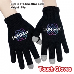 K-Pop:Demon Hunters Anime touch screen knitting all finger gloves 18X8.5CM