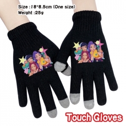 K-Pop:Demon Hunters Anime touch screen knitting all finger gloves 18X8.5CM