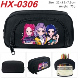 K-Pop Demon Hunters Anime 3D pencil case with insulation layer Pencil Bag 22X15X7.5CM