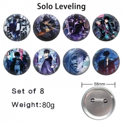 Solo Leveling:Arise Anime tinplate brooch badge 58mm a set of 8