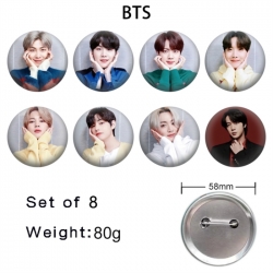 BTS Anime tinplate brooch badg...