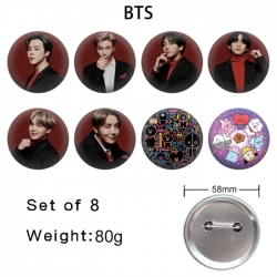 BTS Anime tinplate brooch badg...