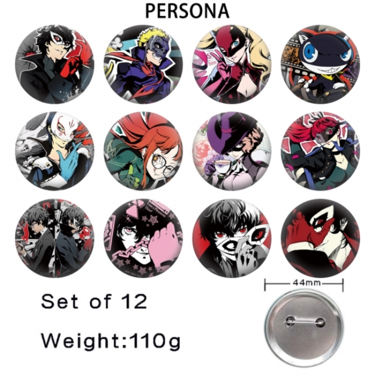 Megami Ibunroku Persona Anime tinplate bright film badge 44mm a set of 12