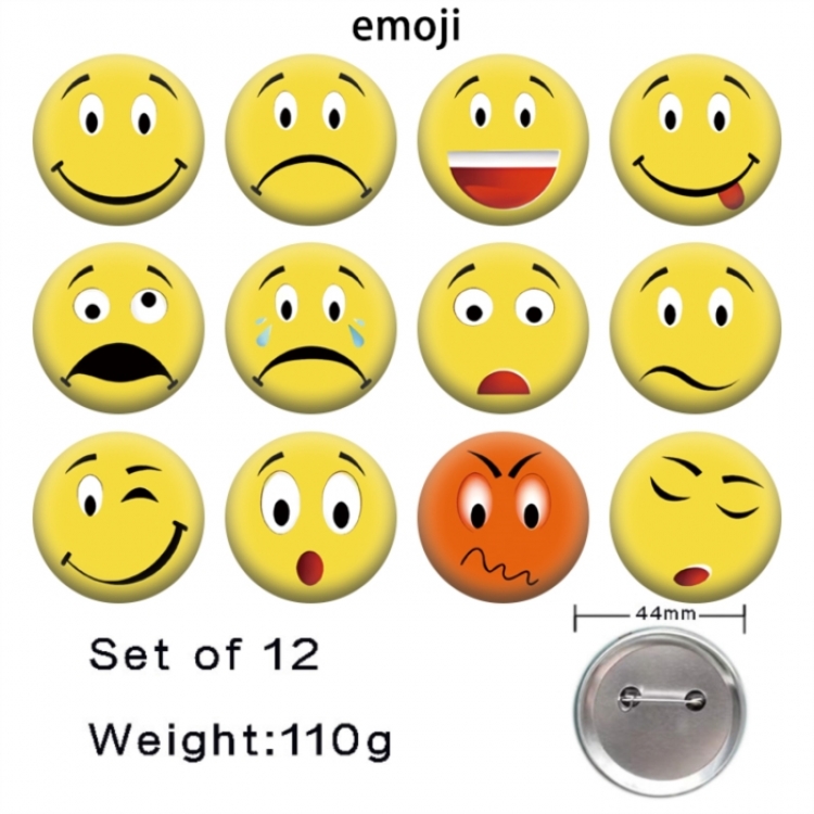 expression Anime tinplate bright film badge 44mm a set of 12