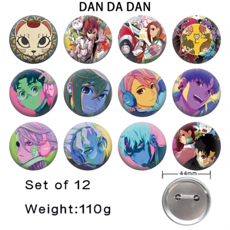DANDADAN Anime tinplate bright film badge 44mm a set of 12