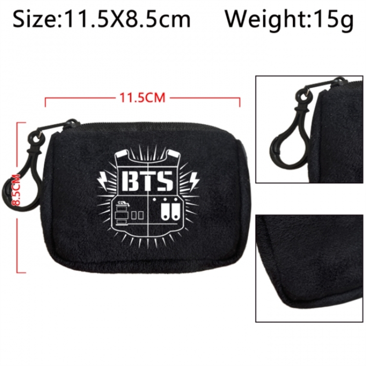 BTS Anime Plush Wallet Storage Bag Earphone Bag Coin Wallet price for 5 pcs