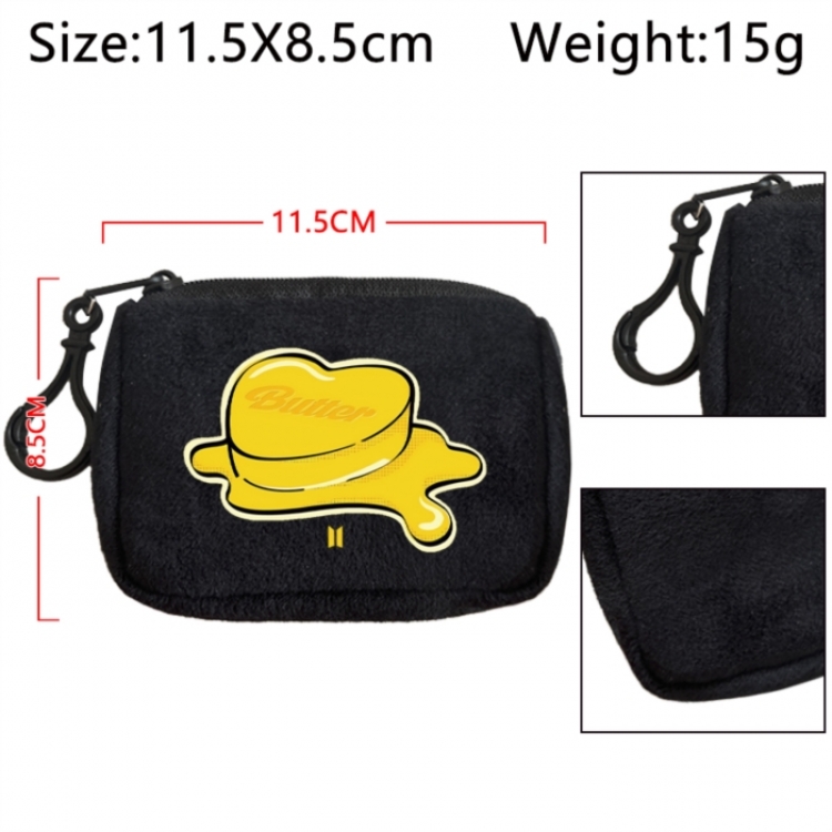 BTS Anime Plush Wallet Storage Bag Earphone Bag Coin Wallet price for 5 pcs
