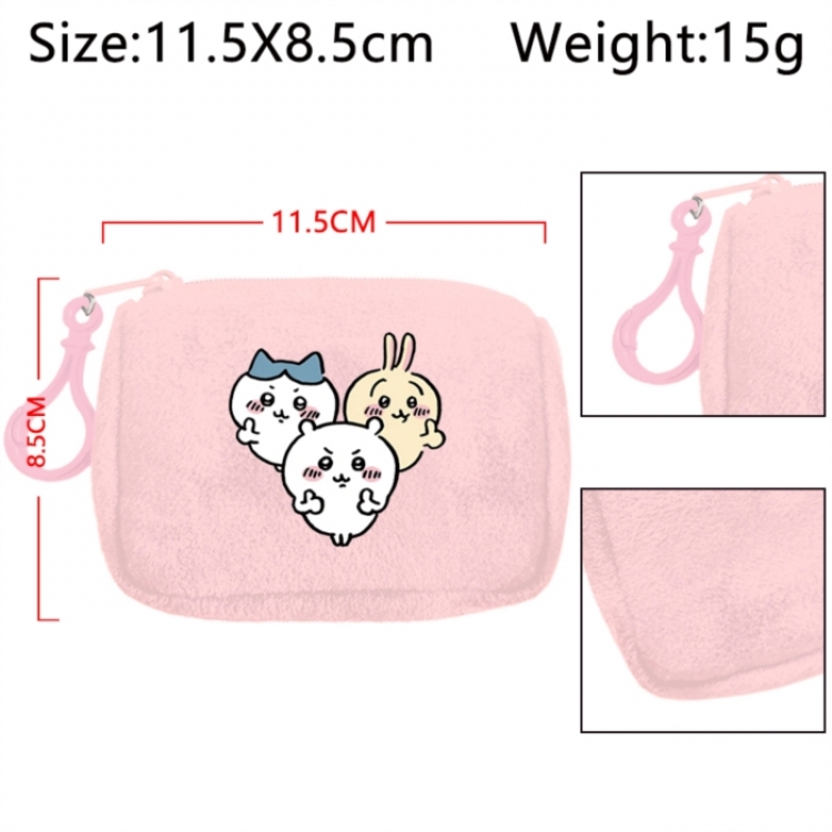 Chiikawa Anime Plush Wallet Storage Bag Earphone Bag Coin Wallet price for 5 pcs