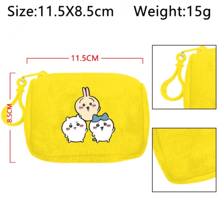 Chiikawa Anime Plush Wallet Storage Bag Earphone Bag Coin Wallet price for 5 pcs