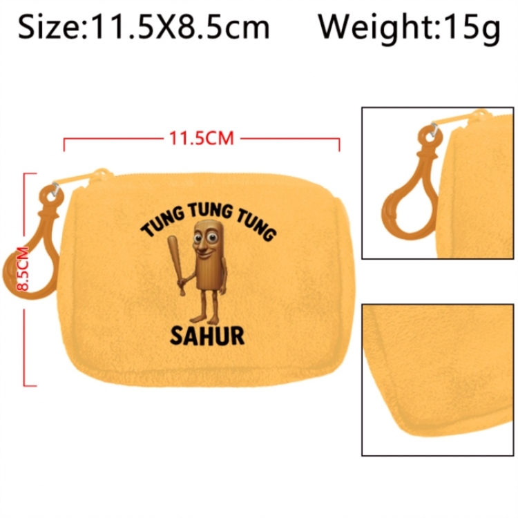 Italian-Brainrot Anime Plush Wallet Storage Bag Earphone Bag Coin Wallet price for 5 pcs