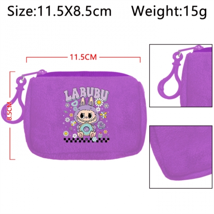 Labubu Anime Plush Wallet Storage Bag Earphone Bag Coin Wallet price for 5 pcs