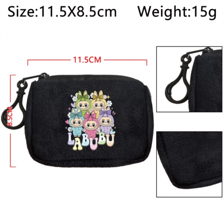 Labubu Anime Plush Wallet Storage Bag Earphone Bag Coin Wallet price for 5 pcs
