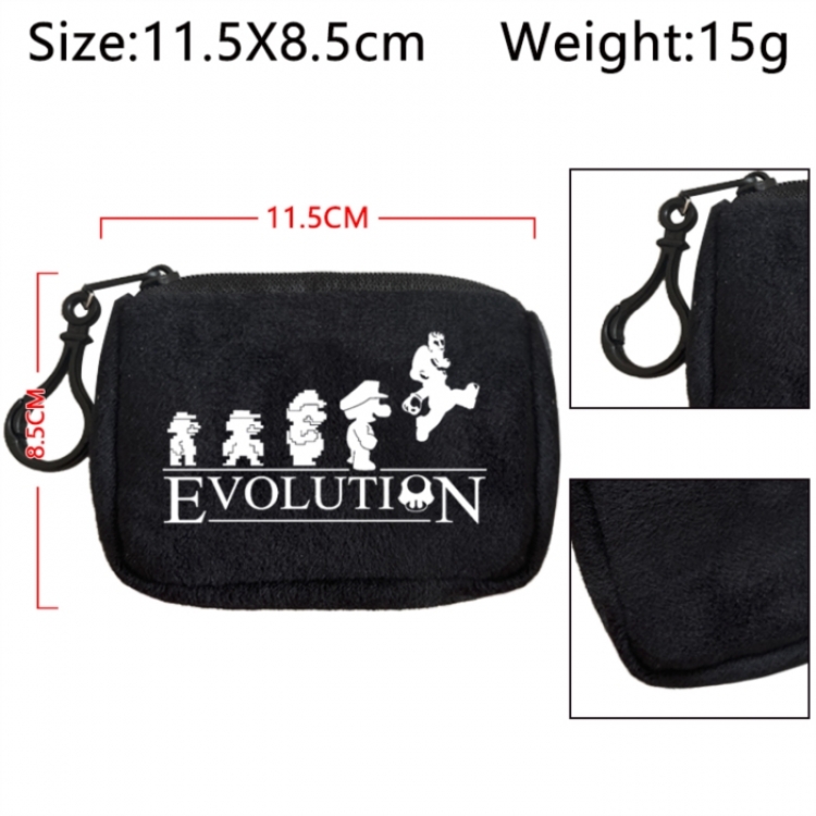 Super Mario Anime Plush Wallet Storage Bag Earphone Bag Coin Wallet price for 5 pcs