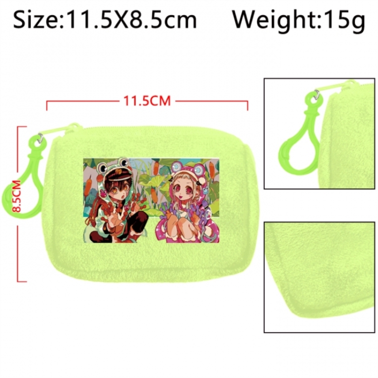 Toilet-bound Hanako-kun Anime Plush Wallet Storage Bag Earphone Bag Coin Wallet price for 5 pcs