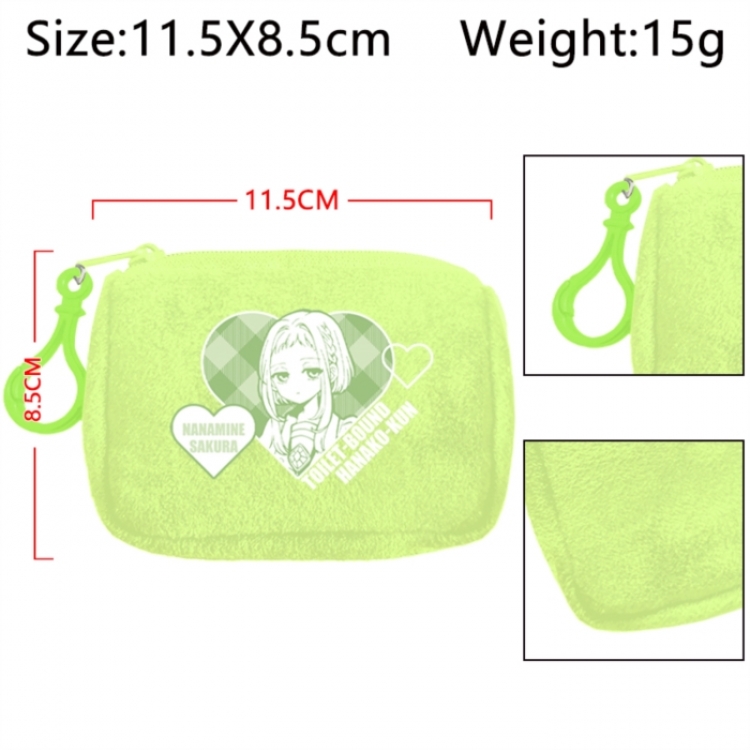 Toilet-bound Hanako-kun Anime Plush Wallet Storage Bag Earphone Bag Coin Wallet price for 5 pcs