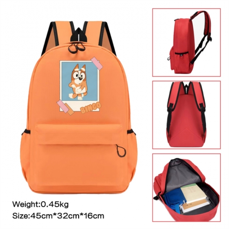 Bluey Anime peripheral Oxford cloth color cartoon backpack 45x32x16cm