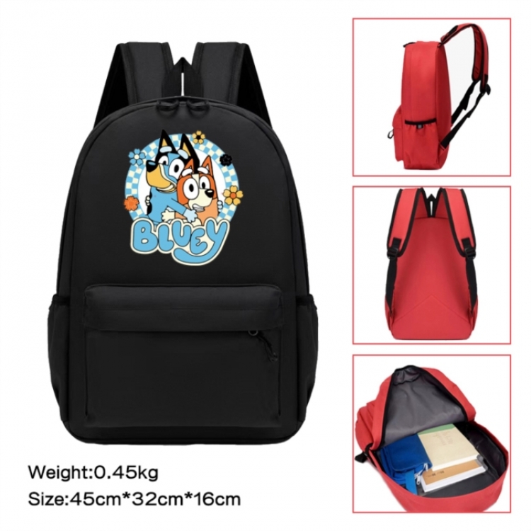 Bluey Anime peripheral Oxford cloth color cartoon backpack 45x32x16cm