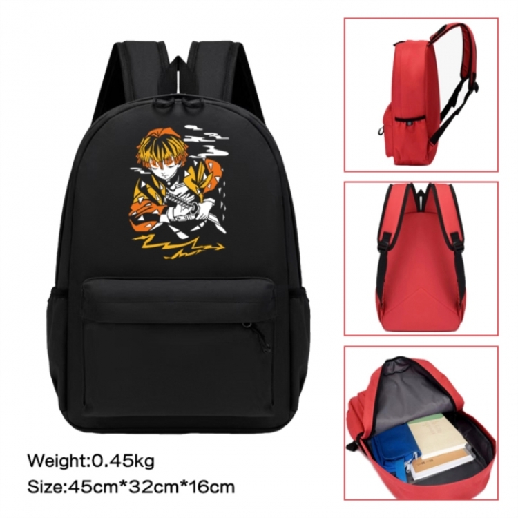 Demon Slayer Kimets Anime peripheral Oxford cloth color cartoon backpack 45x32x16cm
