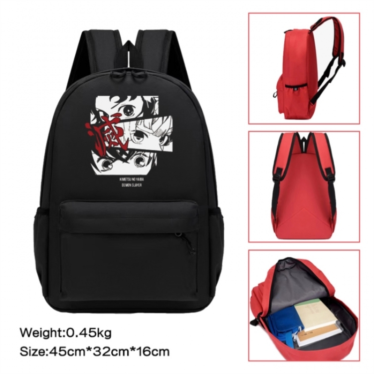 Demon Slayer Kimets Anime peripheral Oxford cloth color cartoon backpack 45x32x16cm