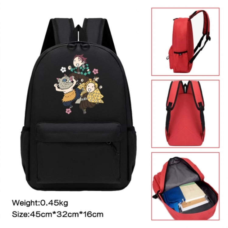 Demon Slayer Kimets Anime peripheral Oxford cloth color cartoon backpack 45x32x16cm
