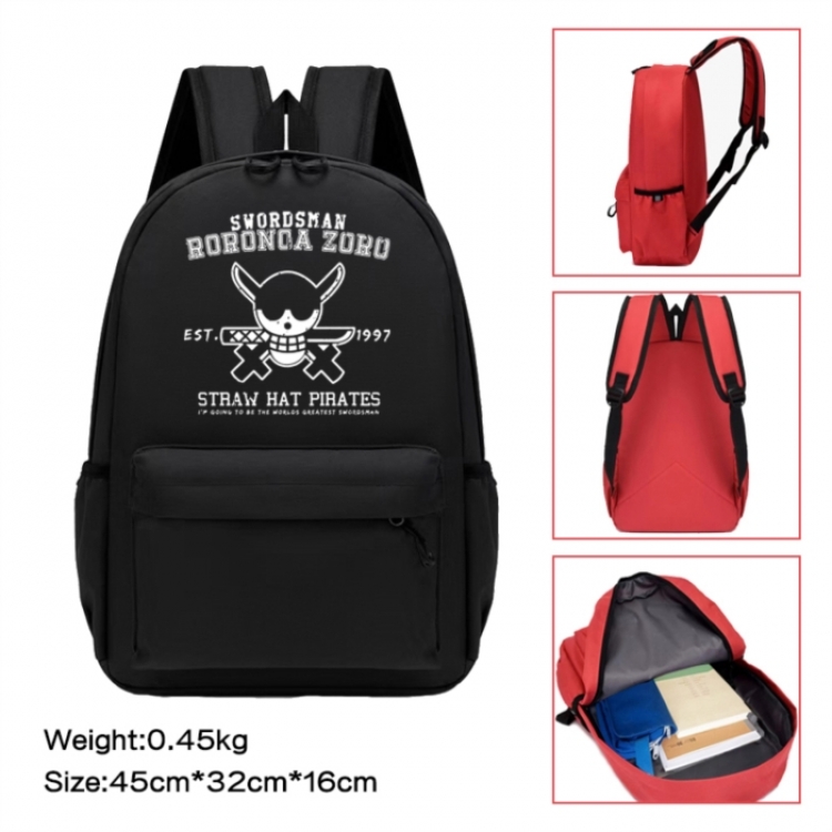 One Piece Anime peripheral Oxford cloth color cartoon backpack 45x32x16cm