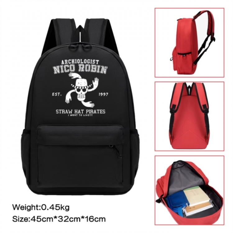 One Piece Anime peripheral Oxford cloth color cartoon backpack 45x32x16cm
