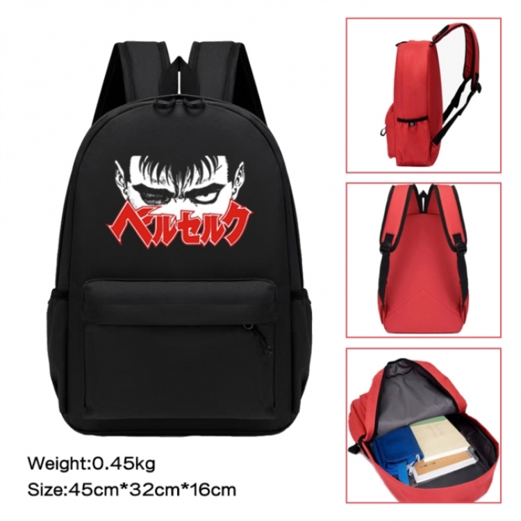 Berserk Anime peripheral Oxford cloth color cartoon backpack 45x32x16cm