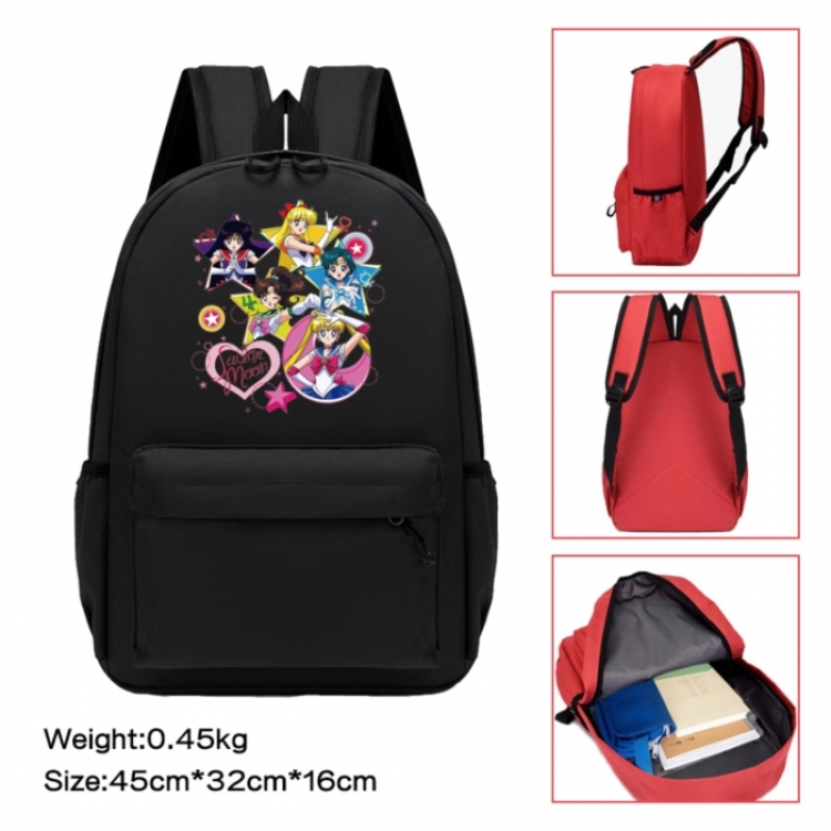 sailormoon Anime peripheral Oxford cloth color cartoon backpack 45x32x16cm