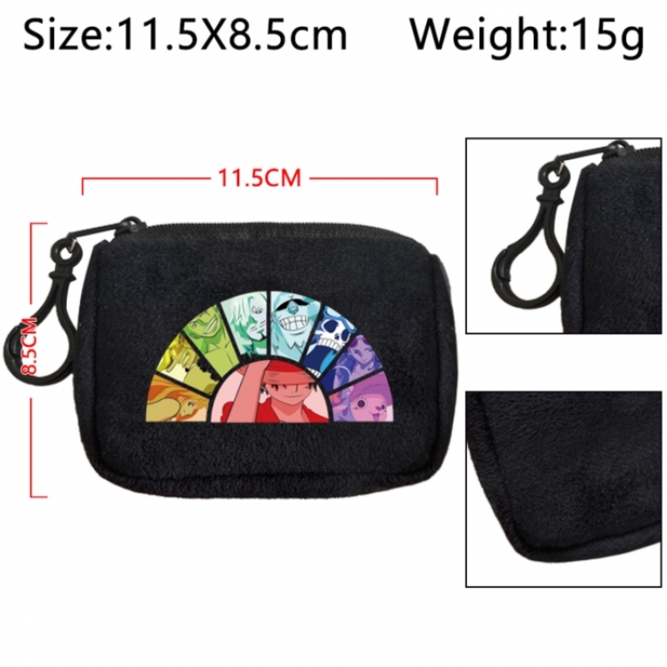 One Piece Anime Plush Wallet Storage Bag Earphone Bag Coin Wallet price for 5 pcs