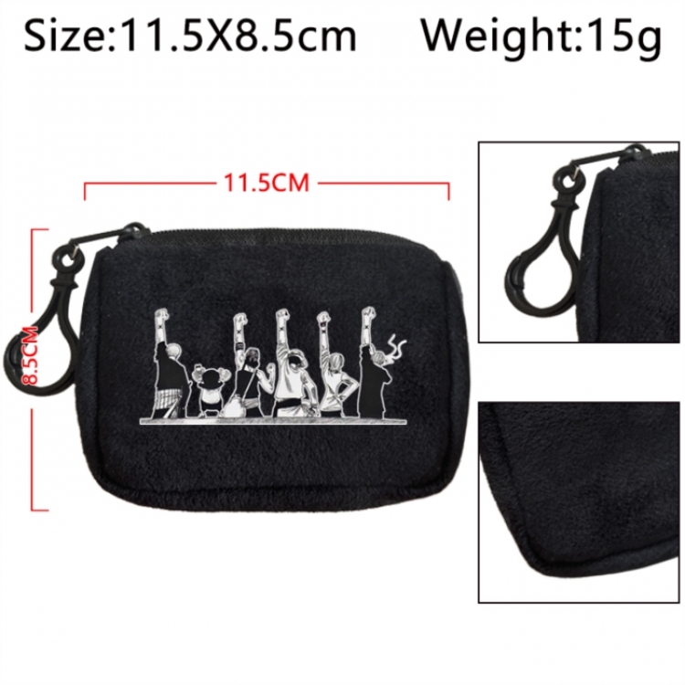 One Piece Anime Plush Wallet Storage Bag Earphone Bag Coin Wallet price for 5 pcs