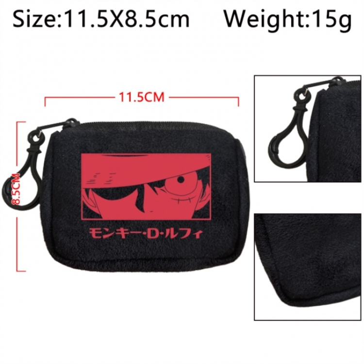 One Piece Anime Plush Wallet Storage Bag Earphone Bag Coin Wallet price for 5 pcs