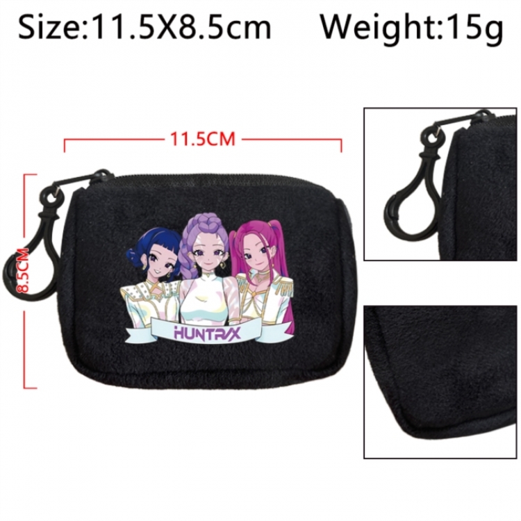 K-Pop Demon Hunters Anime Plush Wallet Storage Bag Earphone Bag Coin Wallet price for 5 pcs