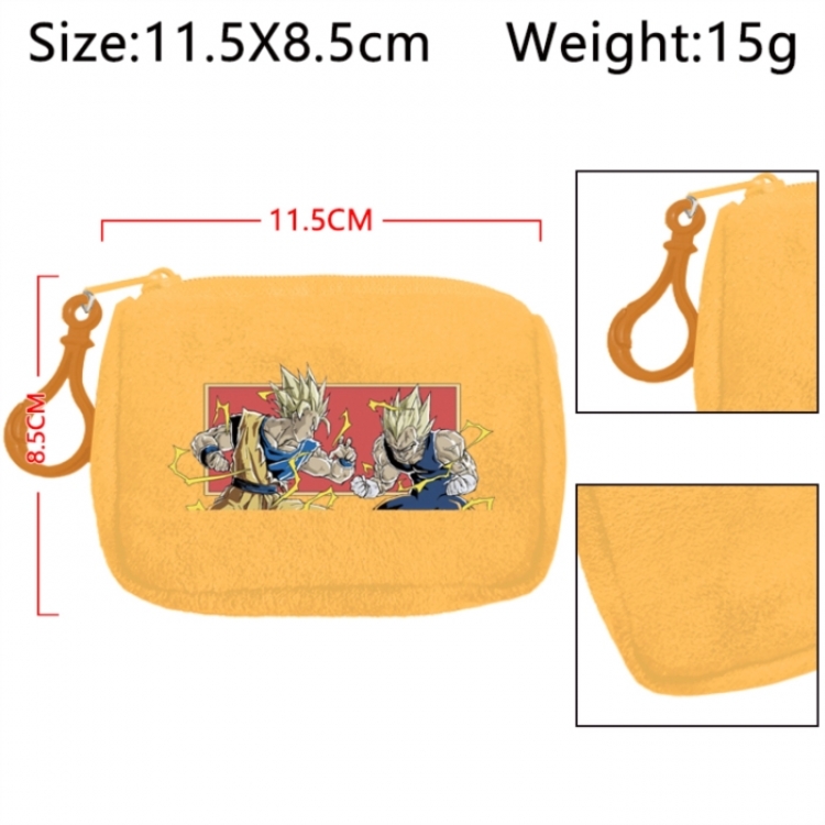 DRAGON BALL Anime Plush Wallet Storage Bag Earphone Bag Coin Wallet price for 5 pcs