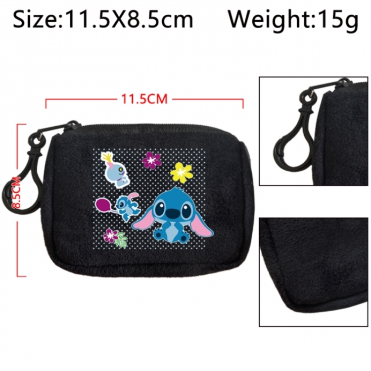 Lilo & Stitch Anime Plush Wallet Storage Bag Earphone Bag Coin Wallet price for 5 pcs