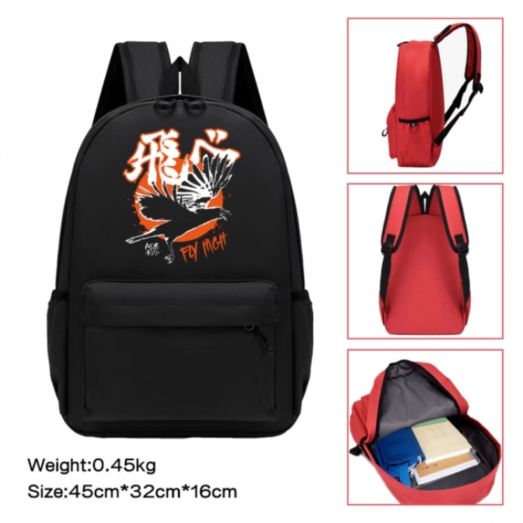 Haikyuu!! Anime peripheral Oxford cloth color cartoon backpack 45x32x16cm
