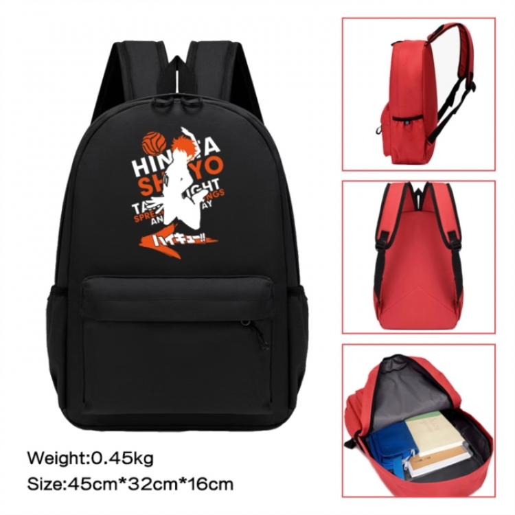Haikyuu!! Anime peripheral Oxford cloth color cartoon backpack 45x32x16cm