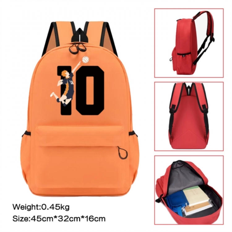 Haikyuu!! Anime peripheral Oxford cloth color cartoon backpack 45x32x16cm