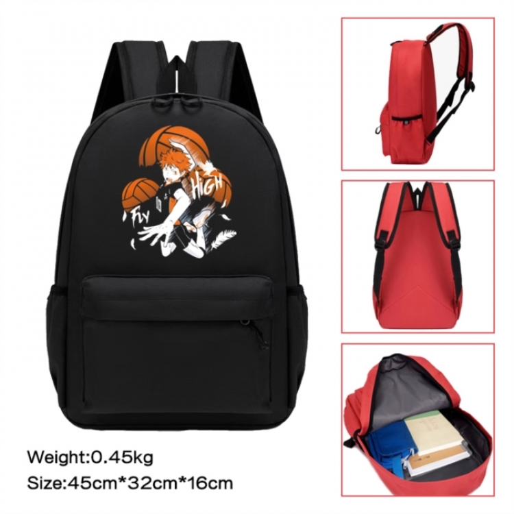 Haikyuu!! Anime peripheral Oxford cloth color cartoon backpack 45x32x16cm