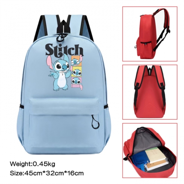 Lilo & Stitch Anime peripheral Oxford cloth color cartoon backpack 45x32x16cm