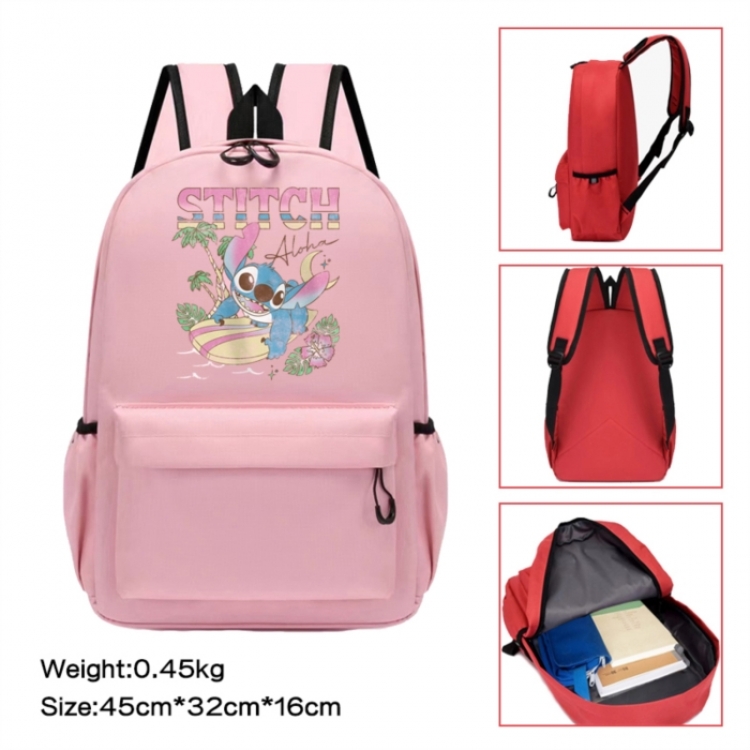 Lilo & Stitch Anime peripheral Oxford cloth color cartoon backpack 45x32x16cm