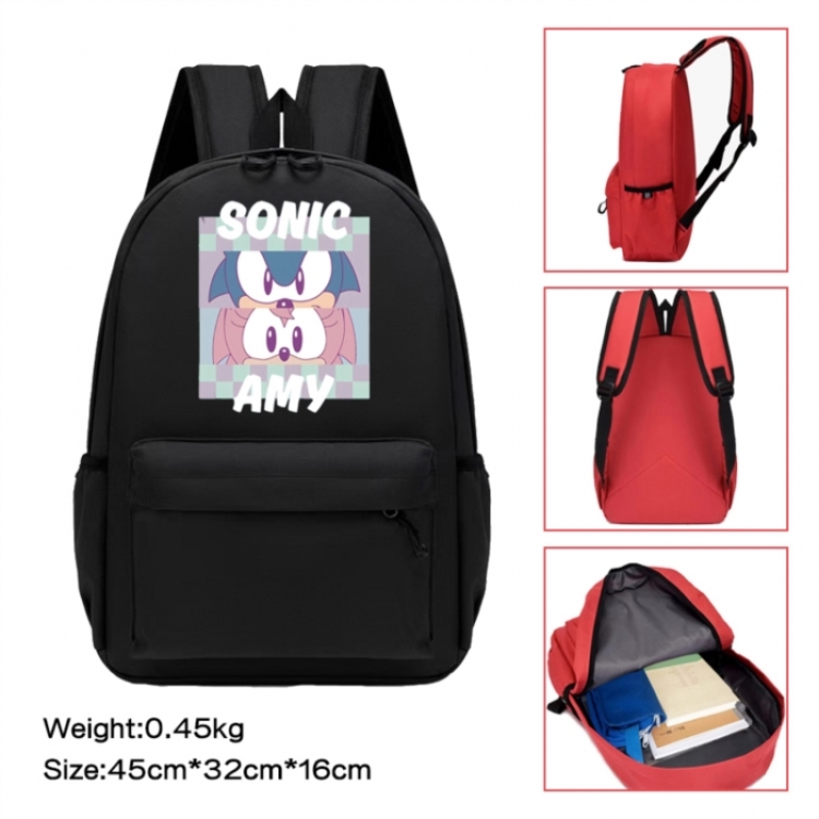 Sonic The Hedgehog Anime peripheral Oxford cloth color cartoon backpack 45x32x16cm