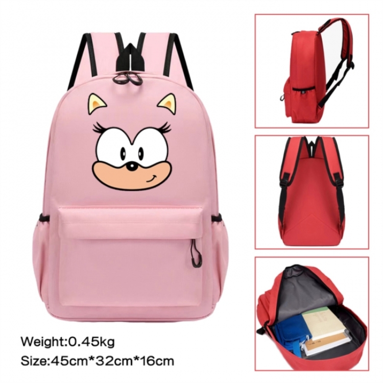Sonic The Hedgehog Anime peripheral Oxford cloth color cartoon backpack 45x32x16cm