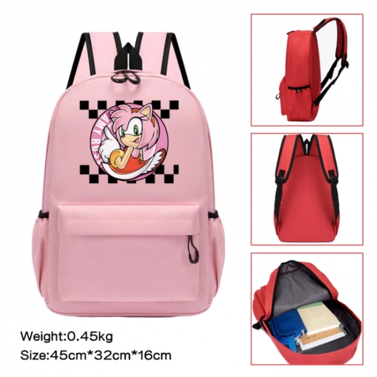 Sonic The Hedgehog Anime peripheral Oxford cloth color cartoon backpack 45x32x16cm