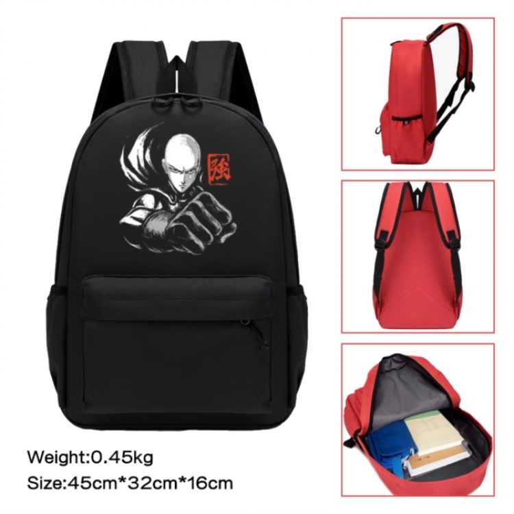 One Punch Man Anime peripheral Oxford cloth color cartoon backpack 45x32x16cm